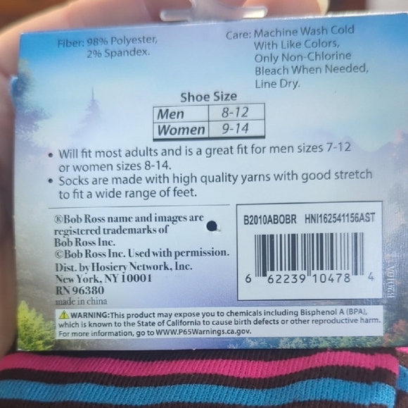 Boss Ross Fuzzy Hair Novelty Socks - Unisex NWT - Picture 3 of 4